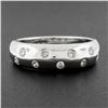 Image 7 : 14K Gold 0.18 ctw Round Brilliant Burnish Set Diamond 5.9mm Polished Stack Band