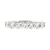 Image 4 : NEW Platinum 1.12 ctw Round Shared Prong Diamond Low Profile Wedding Band Ring