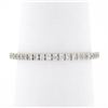 Image 4 : 14k White Gold 0.33 ctw Pave Diamond Thin Petite Stack Wedding Eternity Band Rin