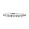 Image 7 : 14k White Gold 0.33 ctw Pave Diamond Thin Petite Stack Wedding Eternity Band Rin