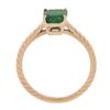 Image 9 : New 14k Gold 1.43 ctw GIA Octagonal Prong Green Emerald Solitaire Engagement Rin