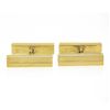 Image 1 : Tiffany & Co. 18k Yellow Gold Textured Polished Geometric Dual Box Men Cufflinks