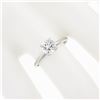 Image 3 : Vintage 14k White Gold High Quality Round Prong Cubic Zirconia Cz Solitaire Ring
