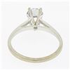 Image 6 : Vintage 14k White Gold High Quality Round Prong Cubic Zirconia Cz Solitaire Ring
