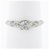 Image 1 : Antique Art Deco Platinum .34 ctw Round Diamond w/ Accents Promise Engagement Ri