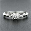 Image 2 : Antique Art Deco Platinum .34 ctw Round Diamond w/ Accents Promise Engagement Ri