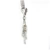 Image 5 : 14k White Gold 2.06 ctw GIA Large Diamond Open Swirl Dangle Pendant w/ Dual Chai