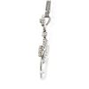 Image 6 : 14k White Gold 2.06 ctw GIA Large Diamond Open Swirl Dangle Pendant w/ Dual Chai