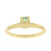 Image 7 : NEW Classic 14k Gold 0.51 ctw Prong Set Emerald Cut Emerald Solitaire Petite Rin
