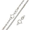 Image 5 : Vintage 18K White Gold Long 25" Cable Link Chain Necklace w/ Spring Ring Clasp
