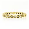 Image 4 : 14k Yellow Gold 0.92 ctw Round Milgrain Bezel Set Diamond Eternity Band Ring Sz