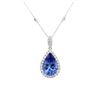 Image 1 : Fashion Pear Shaped Tanzanite Pendant and Chain