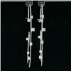 Image 2 : Roberto Coin 18K White Gold 0.50 ctw Diamond & Ruby Large Oval Hoop Earrings