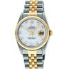 Image 3 : Rolex Mens Two Tone Yellow Gold And Stainless Steel White Diamond 36MM Datejust