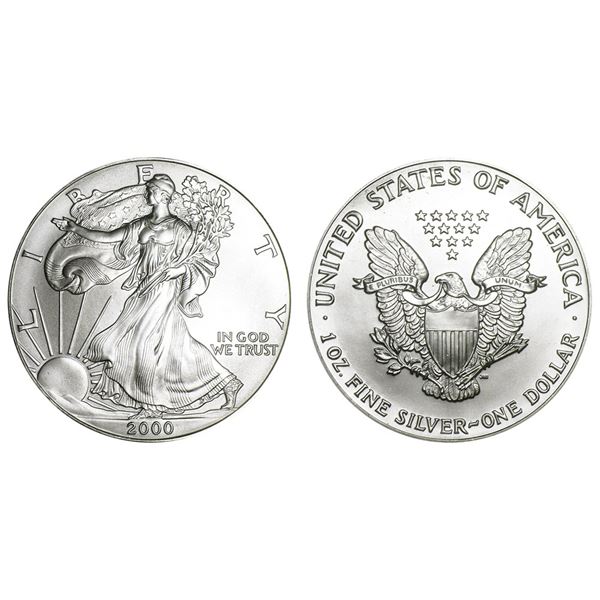 2000 American Silver Eagle.999 Fine Silver Dollar Coin