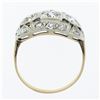 Image 8 : Antique Edwardian 14k TT Gold 1.56 ctw European Diamond Wide Domed Cocktail Ring