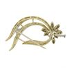 Image 4 : 18k Yellow Gold 0.70 ctw Round Brilliant Cut Diamond Open Work Floral Pin Brooch