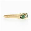 Image 5 : Antique Victorian 14k Gold.70 ctw Round Prong Tsavorite Diamond 5 Stone Band Rin