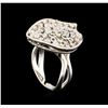 Image 4 : 14KT White Gold 0.88 ctw Diamond Ring