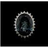 Image 2 : 14KT White Gold 22.43 ctw Topaz and Diamond Ring