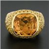 Image 2 : Pasqual Bruni 18K Yellow Gold Large Citrine w/ Yellow Sapphires Cocktail Ring