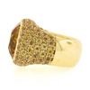 Image 6 : Pasqual Bruni 18K Yellow Gold Large Citrine w/ Yellow Sapphires Cocktail Ring
