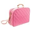 Image 2 : Chanel Pink Quilted Patent Leather 2-Way Bag