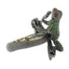 Image 5 : 18K Gold & Black Rhodium Pave Tsavorite & Red Eyes Frog Body Cocktail Ring