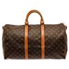 Image 1 : Louis Vuitton Brown Monogram Canvas Keepall Bandouliere 50 Travel Bag