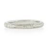 Image 5 : Antique Art Deco Tiffany & Co. Platinum 2.6mm Detailed Engraved Stack Band Ring