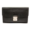 Image 1 : Louis Vuitton Black Taiga Leather Belaia Clutch