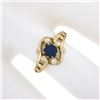 Image 3 : Antique 10k Gold Ostby & Barton Co. Round Sapphire w/ Pearls Original Ring