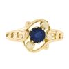 Image 4 : Antique 10k Gold Ostby & Barton Co. Round Sapphire w/ Pearls Original Ring