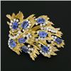Image 2 : Jack Gutschneider Handmade 18k Gold 16.5 ctw Tanzanite Diamond Large Flame Brooc