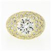 Image 6 : Estate 18k Yellow Gold 7.95 ctw GIA Round Brilliant Diamond Engagement Bombe Rin