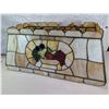 Image 1 : VINTAGE STAIN GLASS LAMP SHADE (30"  X16" X 14")