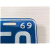 Image 2 : 1969 BRITISH COLUMBIA LICENSE PLATE