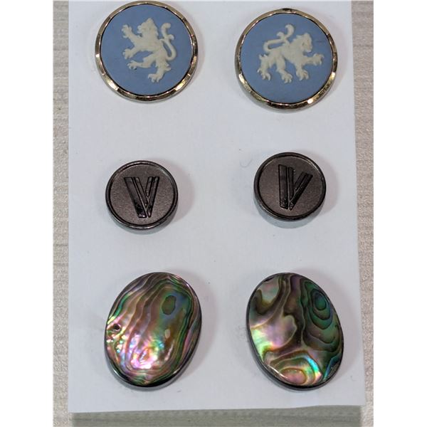 VINTAGE CUFFLINKS (3 pairs)