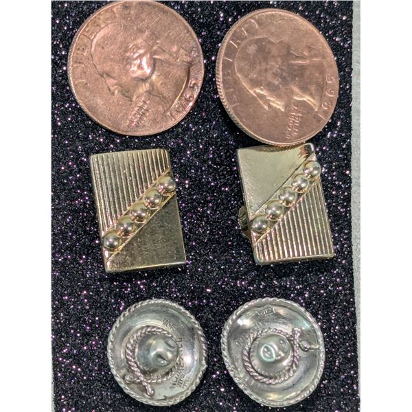 VINTAGE CUFFLINKS (3 pairs)