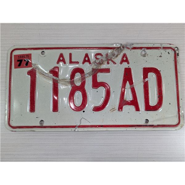 1976 ALASKA LICENSE PLATE