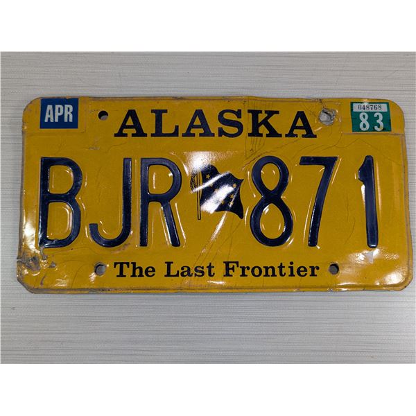 1984 ALASKA "The Last Frontier" LICENSE PLATE