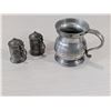 Image 1 : VINTAGE PEWTER PINT DECANTER & SCHNAPPS SHOOTERS