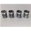 Image 6 : VINTAGE PEWTER SCHNAPPS SHOT GLASSES