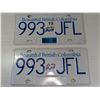 Image 1 : 20O5 BRITISH COLUMBIA LICENSE PLATE (Pair)