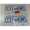 Image 1 : 20O9 BRITISH COLUMBIA LICENSE PLATE (Pair)