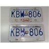 Image 1 : 20O9 BRITISH COLUMBIA LICENSE PLATE (Pair)