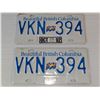 Image 1 : 1992 BRITISH COLUMBIA LICENSE PLATES
