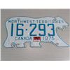 Image 1 : 1975 NORTHWEST TERRITORIES LICENSE PLATE