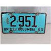Image 1 : 1960 BRITISH COLUMBIA LICENSE PLATE