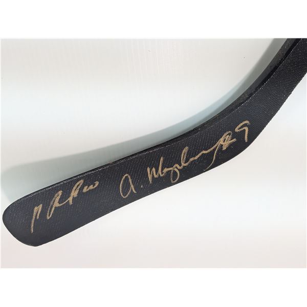 1999 FORMER CANUCKS PAVEL BURE & ALEX MOGILNY Signed Hockey Stick